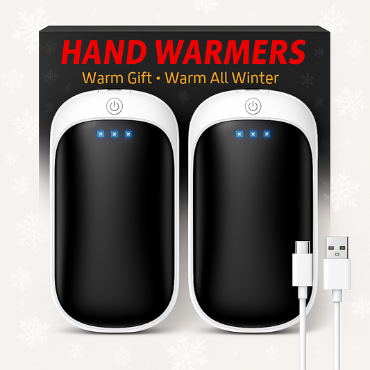 Rechargeable Hand Warmers (2-Pack) – 131°F, 10-Hr Heat