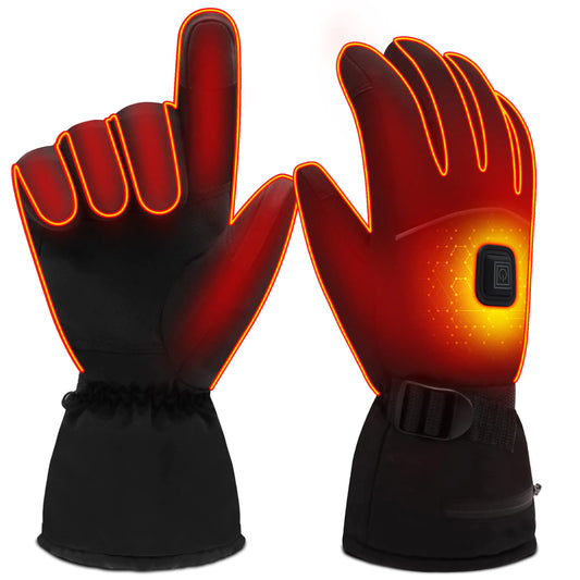 SVPRO Heated GlovesElectric Battery Heated Gloves Waterproof Winter Hunting Gloves Heated Touchscreen Gloves for Men WomenRechargeable Camping Hand Warmers Windproof Glove for Skiing Motorcycle (XL)